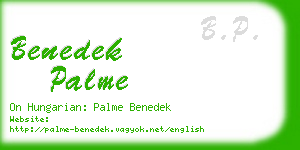 benedek palme business card